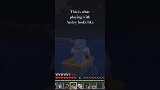 what playing with Andry is like #minecraft #gaming #funny