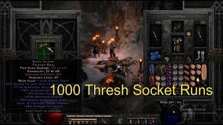 Diablo 2: Resurrected - 1000 Thresh Socket Runs - Loot Highlights
