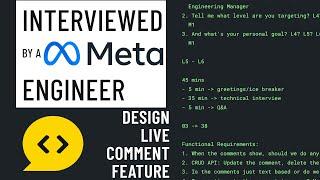 Design Live Comments Feature: System Design Interview with a Meta Engineer