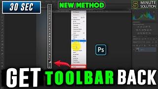 How to get toolbar back in photoshop 2024 | Restore Toolbar