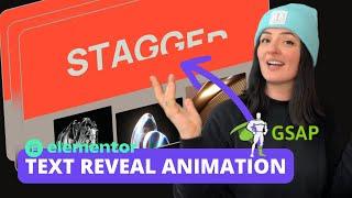 TEXT REVEAL ANIMATION WITH GSAP - Elementor Wordpress Tutorial Flex Container