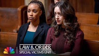 Carisi Turns Off the Lights in the Courtroom to Prove a Suspect Wrong | NBC’s Law & Order: SVU