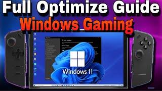 Lenovo Legion Go All Windows Optimization/ Tips For Best Performance