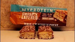 #Taste-Test- MyProtein Crispy Layered Bar  Chocolate Caramel & White Chocolate Peanut