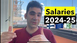 Salaries 2024(and 25) in Finland from Min to Max for all jobs (General, Tech, PhD, Developer,...)