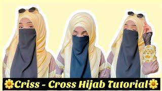 Criss-Cross Hijab Style With Niqab | Easy and Simple style | Criss-Cross Hijab With One duppata |