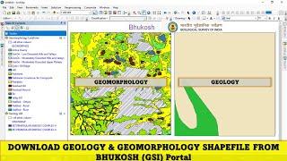 Download Geology & Geomorphology Shapefile from Bhukosh Portal