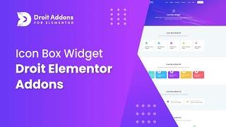 Icon Box Widget | Droit Addons for Elementor