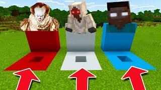 Minecraft PE : DO NOT CHOOSE THE WRONG HOLE! (Pennywise, Entity 303 & Herobrine)