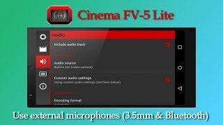 Cinema FV 5 - Professional Video Recording App | Use External Mic (3.5mm & Bluetooth) [Hindi]