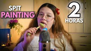 Asmr  2 HORAS de SPIT PAINTING y  MOUTH SOUNDS  para DORMIR // Vivalen ASMR