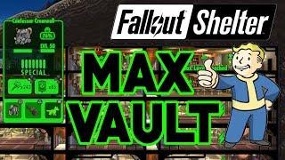 FALLOUT SHELTER MAXED OUT VAULT! MAX EVERYTHING! 200 Dwellers (BEST LAYOUT!)