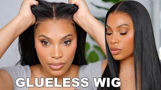 COMPLETLETY GLUELESS WIG INSTALL | MELTED | BEGINNER FRIENDLY