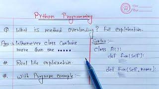 Python Method Overloading | Learn Coding