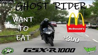 GHOST RIDER GOES TO MCDONALD'S ON GSXR 1000