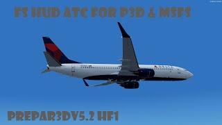 P3Dv5.2 HF1: Departure with FS Hud ATC