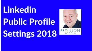 Linkedin Public profile settings 2018