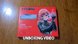 ADATA XPG Spectrix D50 DDR4 RGB RAM Unboxing