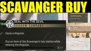 how to equip a disguise & buy an item at the scavengers buy station DMZ (Deal with the devil)