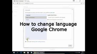 How to add and change language Google Chrome