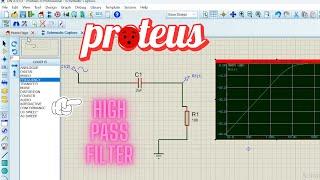 High pass filter | Simulation in Proteus #proteus #highpassfilter