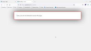 Sorry, you are not allowed to access this page - Wordpress