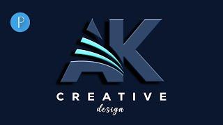 A K professional logo design || A k logo design on pixellab || Graphic Art Tips