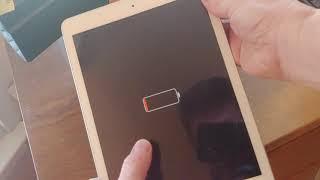 Turn on a dead ipad (maybe) showing battery