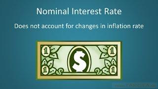 Nominal vs. Real Interest