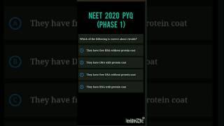 Biological classification | Neet | PYQ️ series | Neet 2025 |2020 phase 1️⃣ pyq #study #shorts