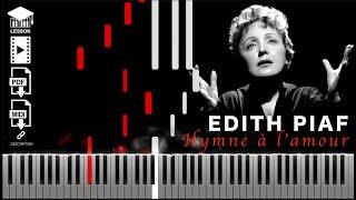 Hymne à l'amour - Edith Piaf - Piano Tutorial