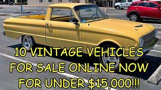 Episode #48: 10 Pre-1980 Classic Vehicles for Sale Online Now Across North America For Under $15,000