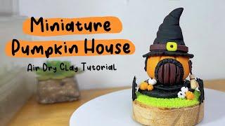Halloween Clay Ideas | Miniature Pumpkin House