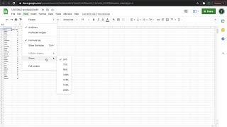 How to zoom in/out in Google Sheets