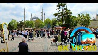 Sultan Ahmet Park which houses the Hagia Sophia and The Blue Mosque 8K 4K VR180 3D Travel