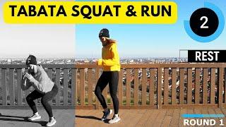 15 MIN TABATA SQUAT & RUNKISS CARDIO WORKOUT for CALORIE BURN & WEIGHT LOSSEXPLOSIVE SESSION