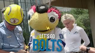 Lets Go Bolts - Tampa Banner Drop