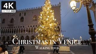 Christmas in magnificent Venice 2024 - Evening walking tour 4k