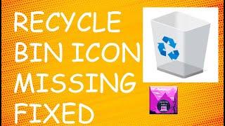 Recycle Bin Icon Missing From Desktop- Recycle Bin Icon Disappears In Windows 10 - Quick Fix