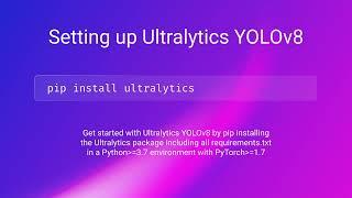 Setting Up Ultralytics YOLOv8