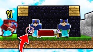 HILARIOUS BED DEFENSE STRATEGY! (Minecraft Bed Wars Trolling)