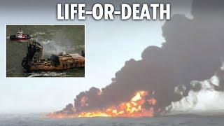 ‘Grab life jacket or be INCINERATED' - tanker crash crew relive horror