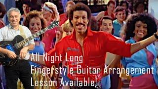 All Night Long - Lionel Richie - fingerstyle guitar - Jake Reichbart - lesson available!