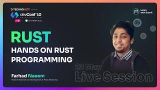 devConf 1.0 - Crash Course - Hands on RUST Programming - Farhad Naeem