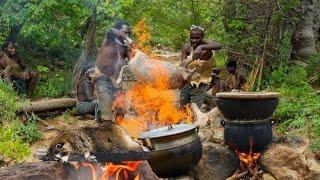 Hadzabe Tribe did it again /The real life of Hadzabe living depending on eating monkeys and fruity