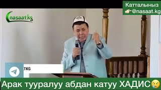 Арак тууралуу абдан катуу ХАДИС! Ушул Хадистен кийин да ичесинби? Шейх Абдишүкүр Нарматов.