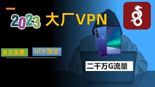 大厂VPN真好用，一键获取二千万G流量，根本用不完。用Warp实现全平台网络代理！配置Wireguard在手机上一键实现科学上网。轻松4K免费，安全加密运行。