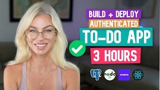  3hrs to Build and DEPLOY an Authenticated TO DO APP! PostGres + React + Node.js + Kinsta