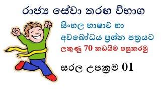 Sinhala Lesson 01 | සිංහල ප්‍රශ්න පත්‍රයට සරල උපක්‍රම 01