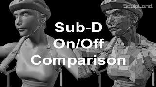 Sub-D on/off comparison